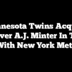Minnesota Twins Acquire Reliever A.J. Minter In Trade With New York Mets