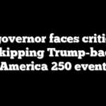 NC governor faces criticism for skipping Trump-backed America 250 event