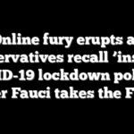 Online fury erupts as conservatives recall ’insane’ COVID-19 lockdown policies after Fauci takes the Fifth