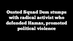 Ousted Squad Dem stumps with radical activist who defended Hamas, promoted political violence