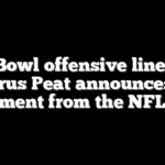 Pro Bowl offensive lineman Andrus Peat announces his retirement from the NFL at 32