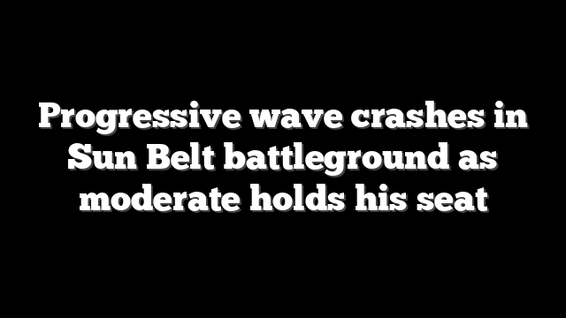 Progressive wave crashes in Sun Belt battleground as moderate holds his seat