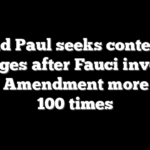 Rand Paul seeks contempt charges after Fauci invokes Fifth Amendment more than 100 times