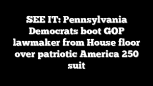 SEE IT: Pennsylvania Democrats boot GOP lawmaker from House floor over patriotic America 250 suit