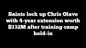 Saints lock up Chris Olave with 4-year extension worth $132M after training camp hold-in