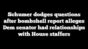 Schumer dodges questions after bombshell report alleges Dem senator had relationships with House staffers