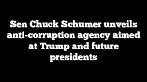 Sen Chuck Schumer unveils anti-corruption agency aimed at Trump and future presidents
