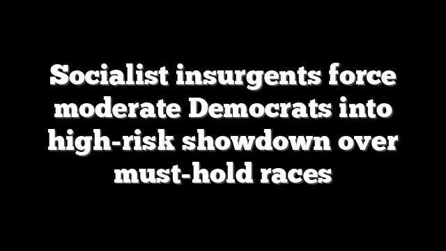 Socialist insurgents force moderate Democrats into high-risk showdown over must-hold races