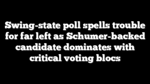 Swing-state poll spells trouble for far left as Schumer-backed candidate dominates with critical voting blocs