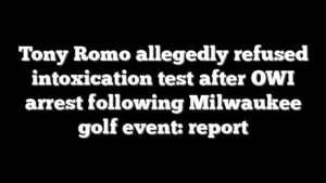 Tony Romo allegedly refused intoxication test after OWI arrest following Milwaukee golf event: report
