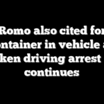 Tony Romo also cited for open container in vehicle as drunken driving arrest saga continues