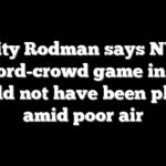 Trinity Rodman says NWSL record-crowd game in NY should not have been played amid poor air