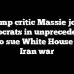 Trump critic Massie joins Democrats in unprecedented bid to sue White House over Iran war