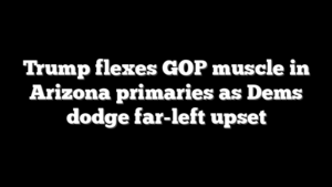 Trump flexes GOP muscle in Arizona primaries as Dems dodge far-left upset