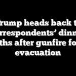 Trump heads back to correspondents’ dinner months after gunfire forced evacuation