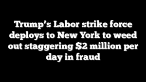 Trump’s Labor strike force deploys to New York to weed out staggering $2 million per day in fraud