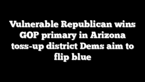 Vulnerable Republican wins GOP primary in Arizona toss-up district Dems aim to flip blue
