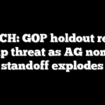 WATCH: GOP holdout rejects Trump threat as AG nominee standoff explodes