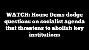 WATCH: House Dems dodge questions on socialist agenda that threatens to abolish key institutions
