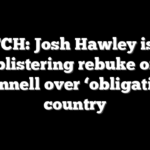 WATCH: Josh Hawley issues blistering rebuke of McConnell over ‘obligation’ to country