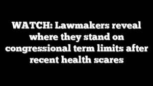 WATCH: Lawmakers reveal where they stand on congressional term limits after recent health scares