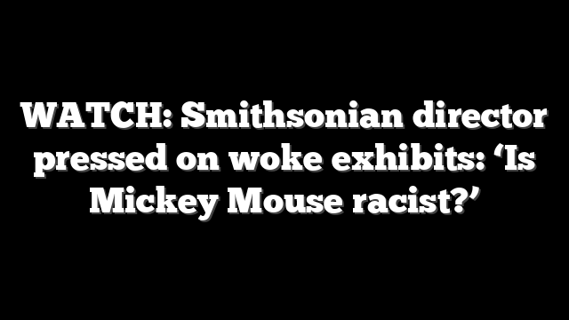 WATCH: Smithsonian director pressed on woke exhibits: ‘Is Mickey Mouse racist?’