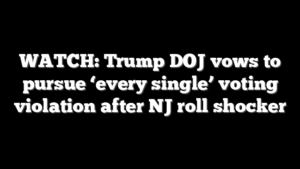 WATCH: Trump DOJ vows to pursue ‘every single’ voting violation after NJ roll shocker