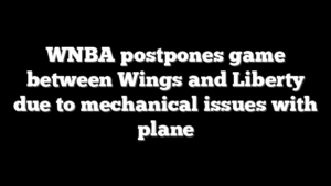 WNBA postpones game between Wings and Liberty due to mechanical issues with plane