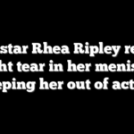 WWE star Rhea Ripley reveals slight tear in her meniscus keeping her out of action