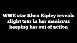 WWE star Rhea Ripley reveals slight tear in her meniscus keeping her out of action
