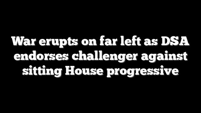 War erupts on far left as DSA endorses challenger against sitting House progressive