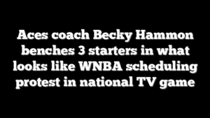 Aces coach Becky Hammon benches 3 starters in what looks like WNBA scheduling protest in national TV game
