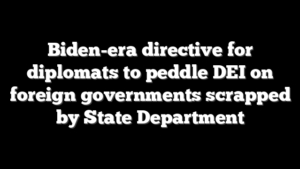 Biden-era directive for diplomats to peddle DEI on foreign governments scrapped by State Department