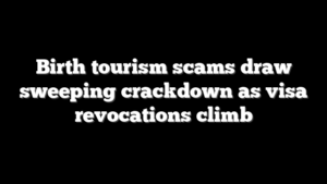 Birth tourism scams draw sweeping crackdown as visa revocations climb