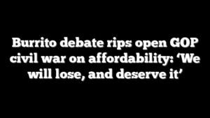 Burrito debate rips open GOP civil war on affordability: ‘We will lose, and deserve it’