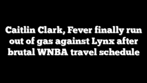 Caitlin Clark, Fever finally run out of gas against Lynx after brutal WNBA travel schedule