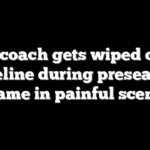 Colts coach gets wiped out on sideline during preseason game in painful scene