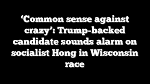 ‘Common sense against crazy’: Trump-backed candidate sounds alarm on socialist Hong in Wisconsin race
