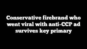 Conservative firebrand who went viral with anti-CCP ad survives key primary