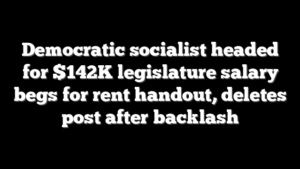 Democratic socialist headed for $142K legislature salary begs for rent handout, deletes post after backlash