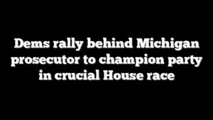 Dems rally behind Michigan prosecutor to champion party in crucial House race