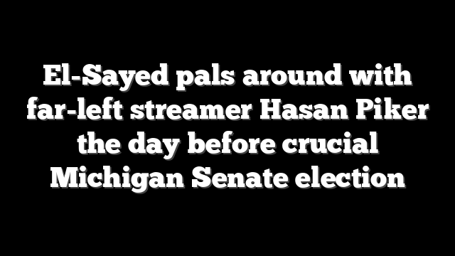 El-Sayed pals around with far-left streamer Hasan Piker the day before crucial Michigan Senate election
