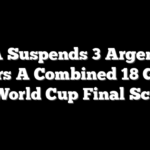 FIFA Suspends 3 Argentina Players A Combined 18 Games For World Cup Final Scuffle