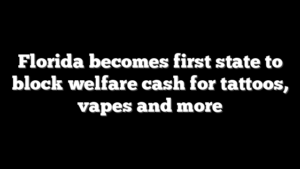Florida becomes first state to block welfare cash for tattoos, vapes and more
