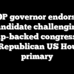 GOP governor endorses candidate challenging Trump-backed congressman in Republican US House primary
