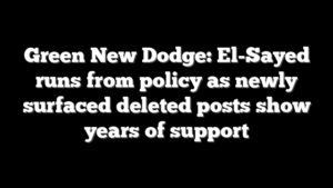 Green New Dodge: El-Sayed runs from policy as newly surfaced deleted posts show years of support