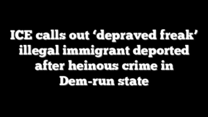 ICE calls out ‘depraved freak’ illegal immigrant deported after heinous crime in Dem-run state