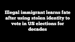 Illegal immigrant learns fate after using stolen identity to vote in US elections for decades