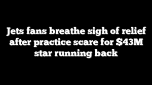 Jets fans breathe sigh of relief after practice scare for $43M star running back