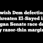 Jewish Dem defections threaten El-Sayed in Michigan Senate race decided by razor-thin margins